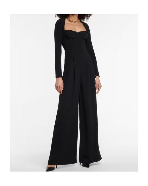 Roland Mouret Black Elastic Crepe Jumpsuit