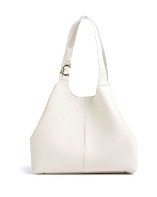 Coccinelle White C-Easy Large Shoulder Bag