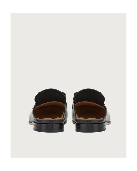 Ferragamo Black Ferragamo Vara Bow Tassel Mules