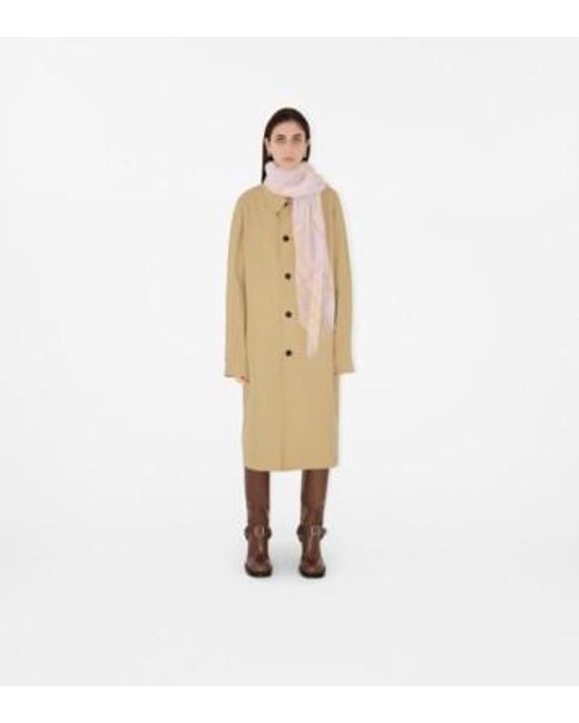 Burberry Pink Check-Printed Frayed-Edge Scarf for men