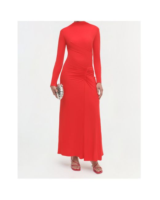 Jonathan Simkhai Red Ferrera Midi Dress