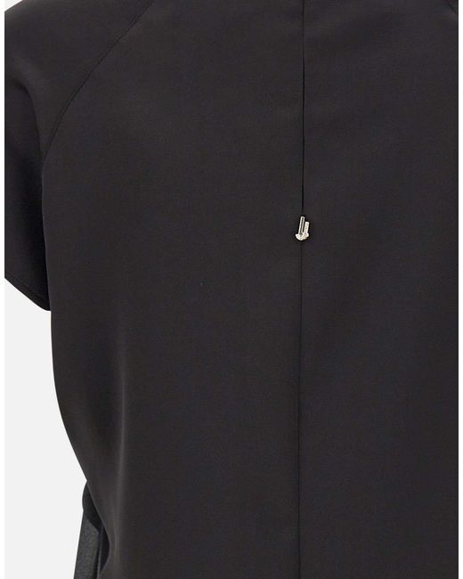 Liu Jo Black Short-Sleeved Crewneck Top