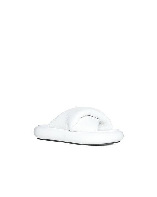J.W. Anderson White Logo Slippers