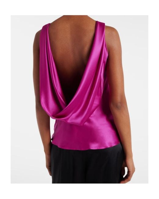 Nina Ricci Purple Backless Tank Top