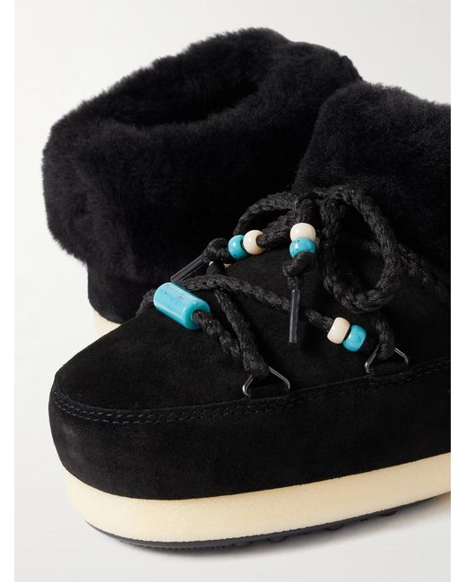 Moon Boot Black Round-Toe Ankle Boots