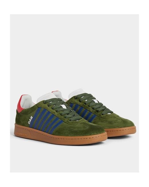 DSquared² Green Boxer Low-Top Sneakers for men