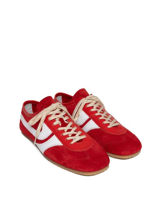 Dries Van Noten Red Lace-Up Low-Top Casual Shoes for men