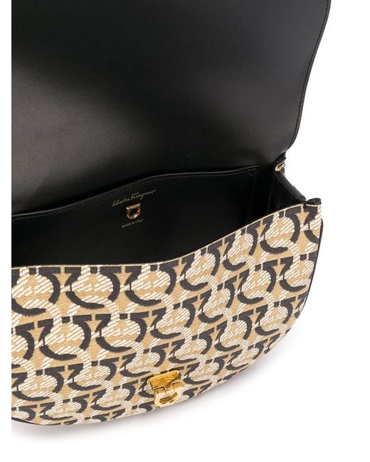 Ferragamo White Gancini Crossbody Bag