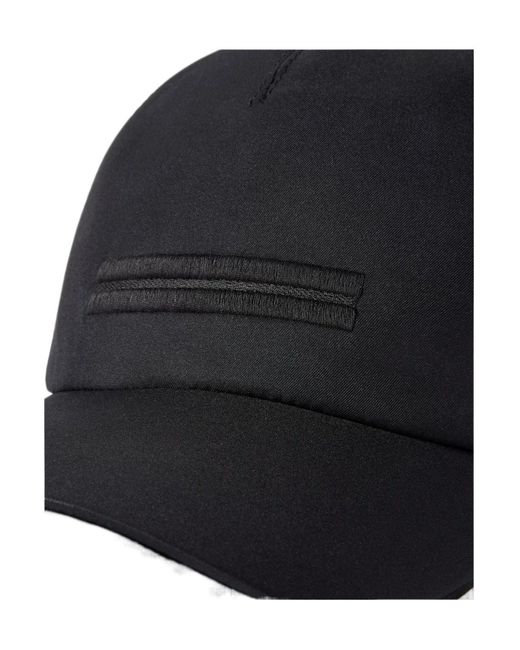 Zegna Black Logo Baseball Cap for men
