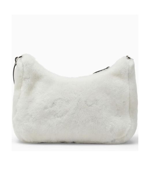 Prada White Re-Edition 2005 Mini Logo Three-In-One Shoulder Bag