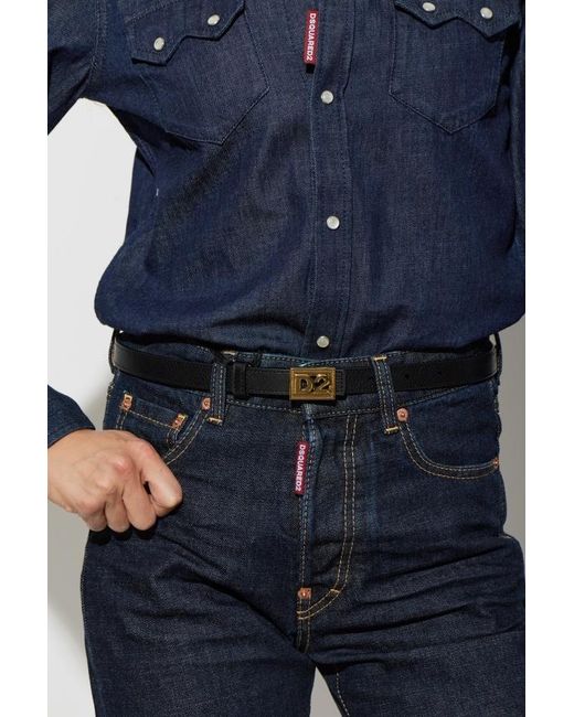 DSquared² White Buckle Belt