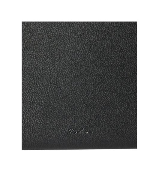 Loro Piana Black Zippered Briefcase for men