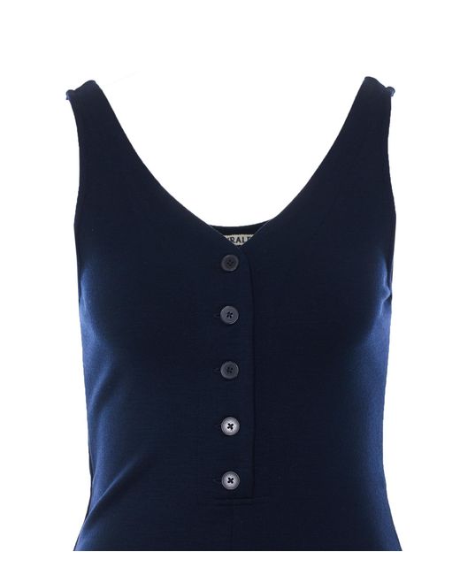 Auralee Blue Sleeveless Vest