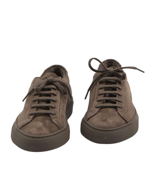 Common Projects Brown Suede-Leather Low-Top Sneakers for men