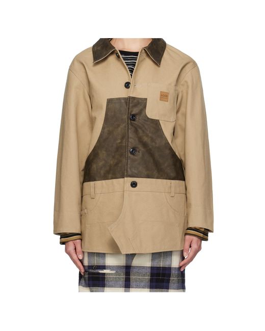 ANDERSSON BELL Natural Carpenter Shorts Inserted Jacket for men