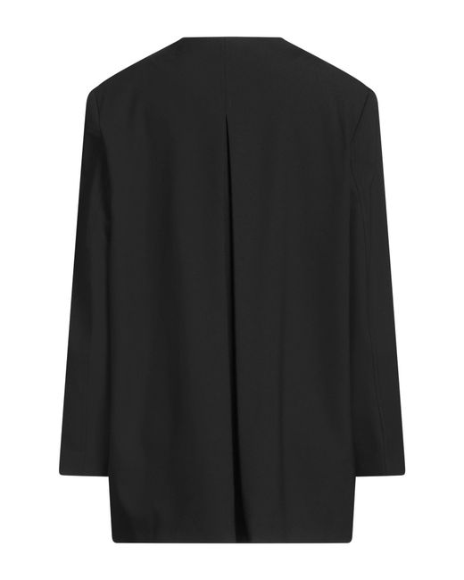 Ganni Black Single-Breasted Blazer