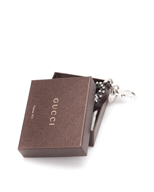 Gucci White Double G Key Chain