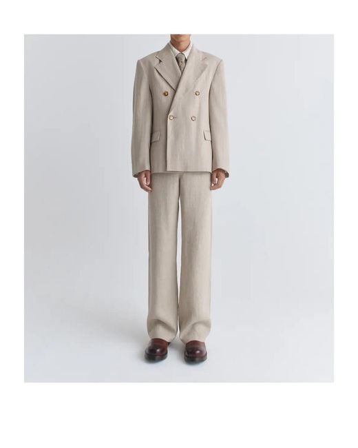 Séfr Natural Séfr Donovan Double-Breasted Blazer for men