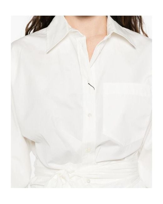 Weekend by Maxmara White Fresco Tie-Front Shirt