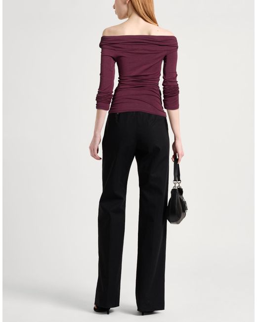 Rag & Bone Purple Off-Shoulder Long Sleeve Top