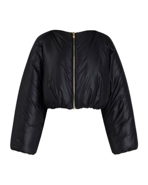 Alaïa Black Alaïa Pleated Bomber Jacket