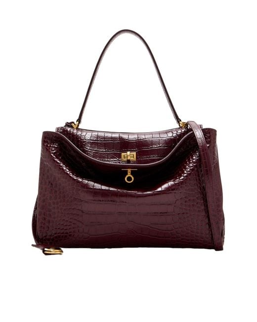 Balenciaga Purple Rodeo Medium Handbag