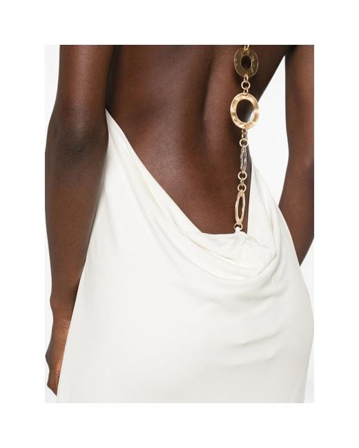 Cult Gaia White Backless Sleeveless Camisole Dress