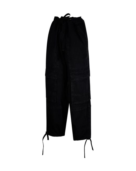 Isabel Marant Black Ivy Tapered Cargo Jeans