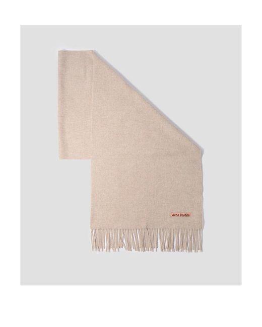 Acne Natural Logo Scarf for men