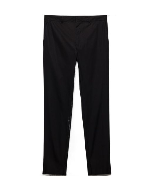 Prada Blue Stretch Poplin Pants for men