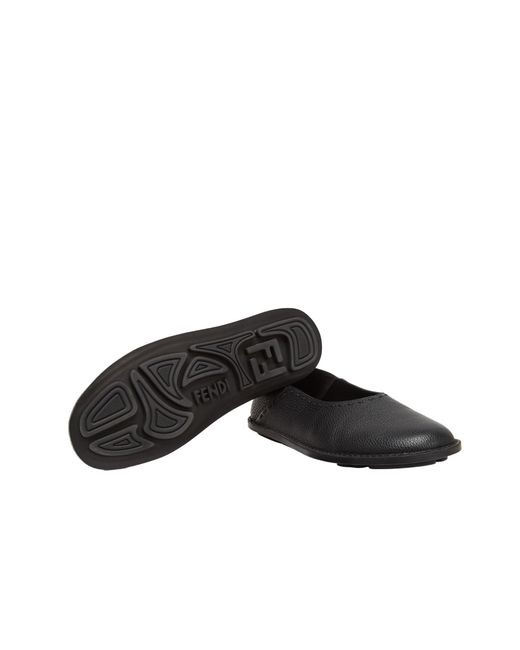 Fendi Black Slip-On Flat Slippers for men