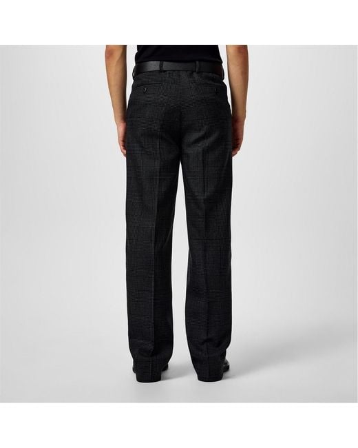 Prada Black Check Trousers for men