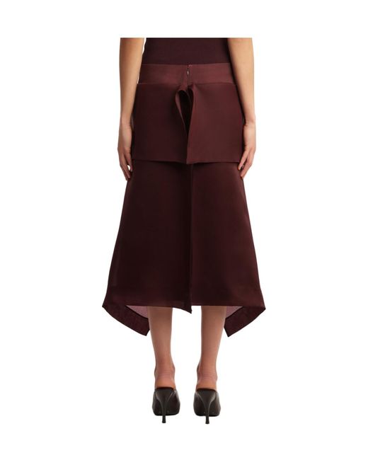 Khaite Purple Nina Layered Sculpted Skirt