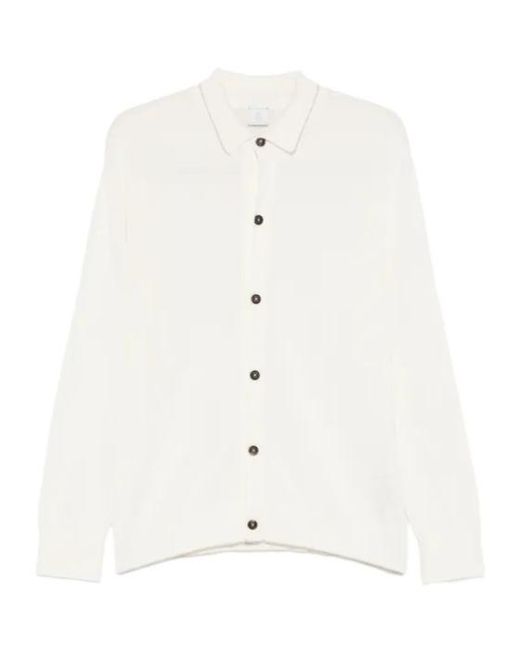 Eleventy White Buttoned Cardigan for men