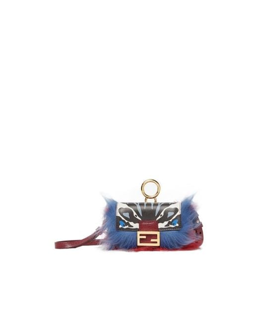 Fendi Blue Nano Baguette Leather Bag Charm