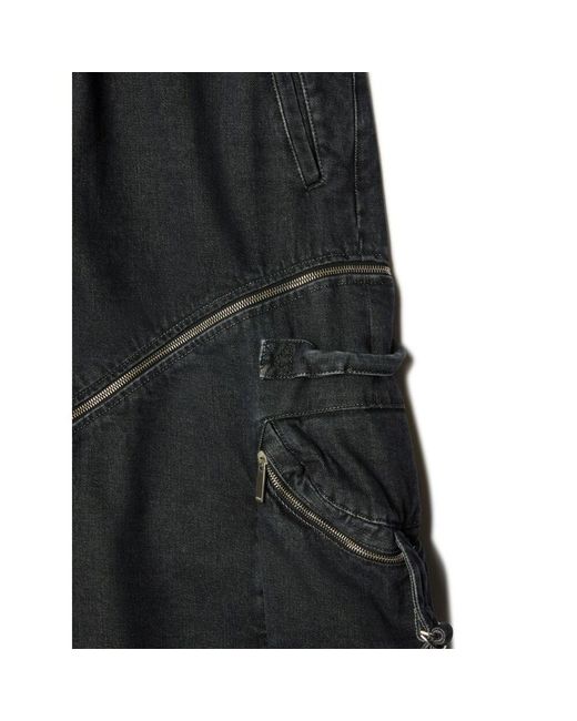 Off-White c/o Virgil Abloh Gray Zip Detailed Cargo Jeans for men