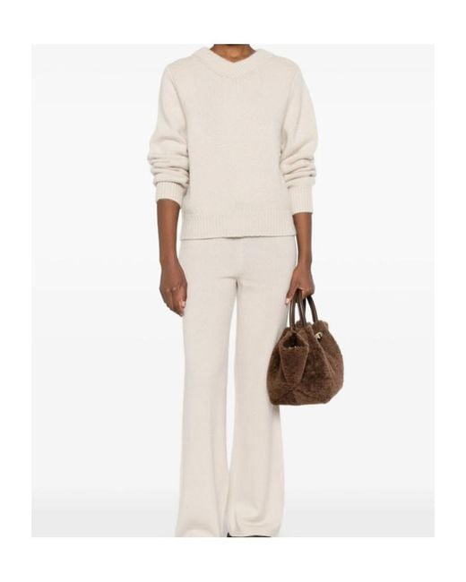 Soft Goat Natural V-Neck Sweater