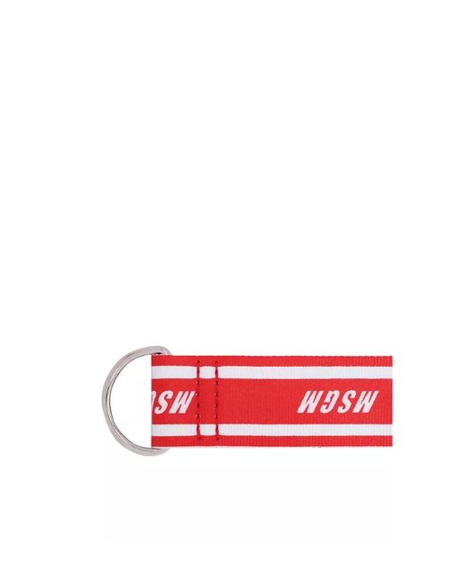 MSGM Red Hit The Color Belt for men