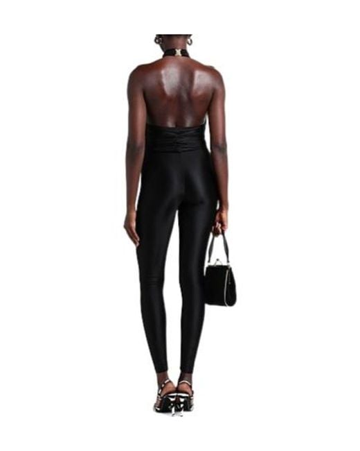 Saint Laurent Black Sleeveless V-Neck Jumpsuit