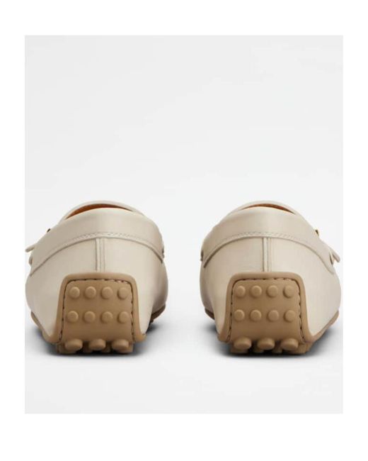 Tod's Natural Leather Loafers