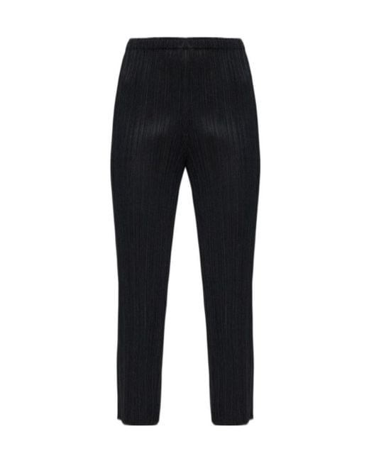 Pleats Please Issey Miyake Black Pleats Please Issey Miyake Pleated Trousers