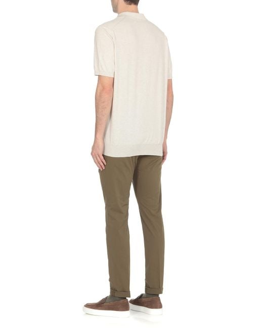 Dondup Green Mid-Rise Straight Leg Trousers for men