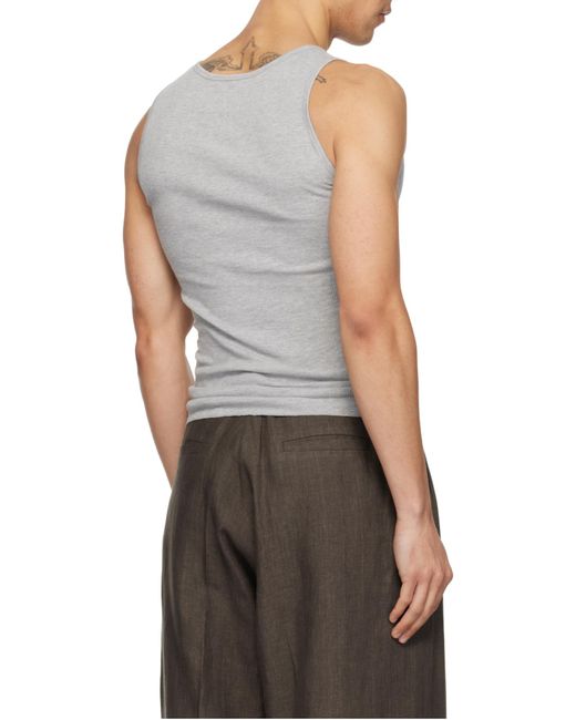 ERL Gray Crew Neck Vest for men