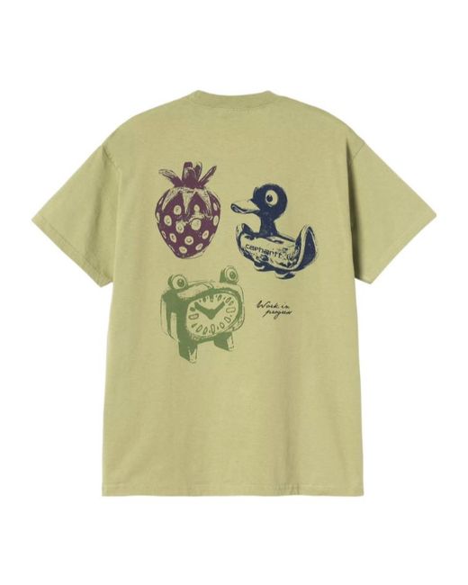Carhartt Green Crew-Neck T-Shirt for men