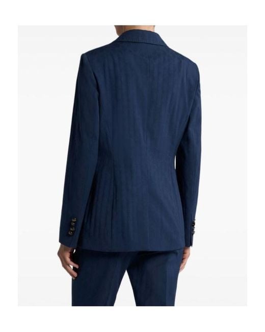 Etro Blue Paisley Jacquard Blazer