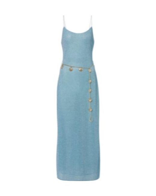 Oseree Blue Spaghetti Strap Dress