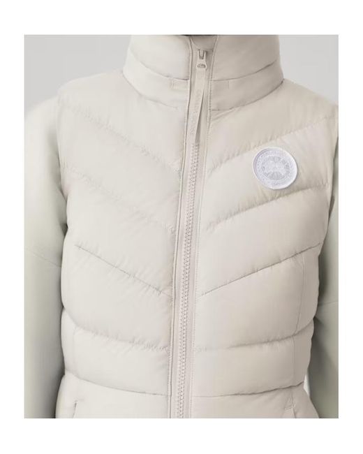 Canada Goose White Clair Zip-Up Down Gilet