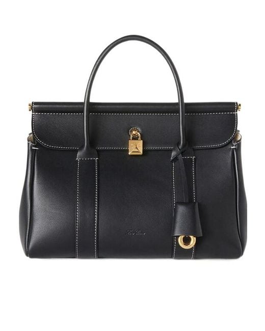 Loro Piana Black Loom Bag L25 Handbag