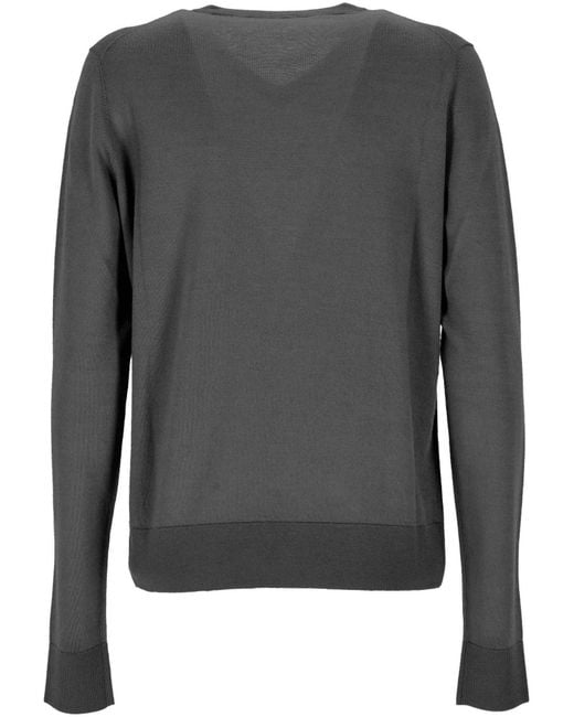 The Row Gray Ondre V-Neck Knitted Jumper