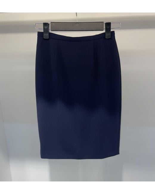 Max Mara Blue Zippered Skirt
